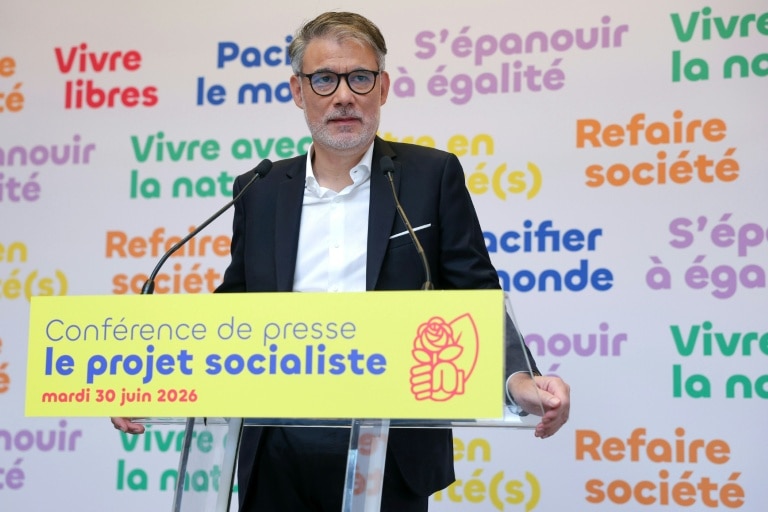 <p>Le premier secrétaire du Parti socialiste, Olivier Faure, le 30 juin 2026 à Paris</p>