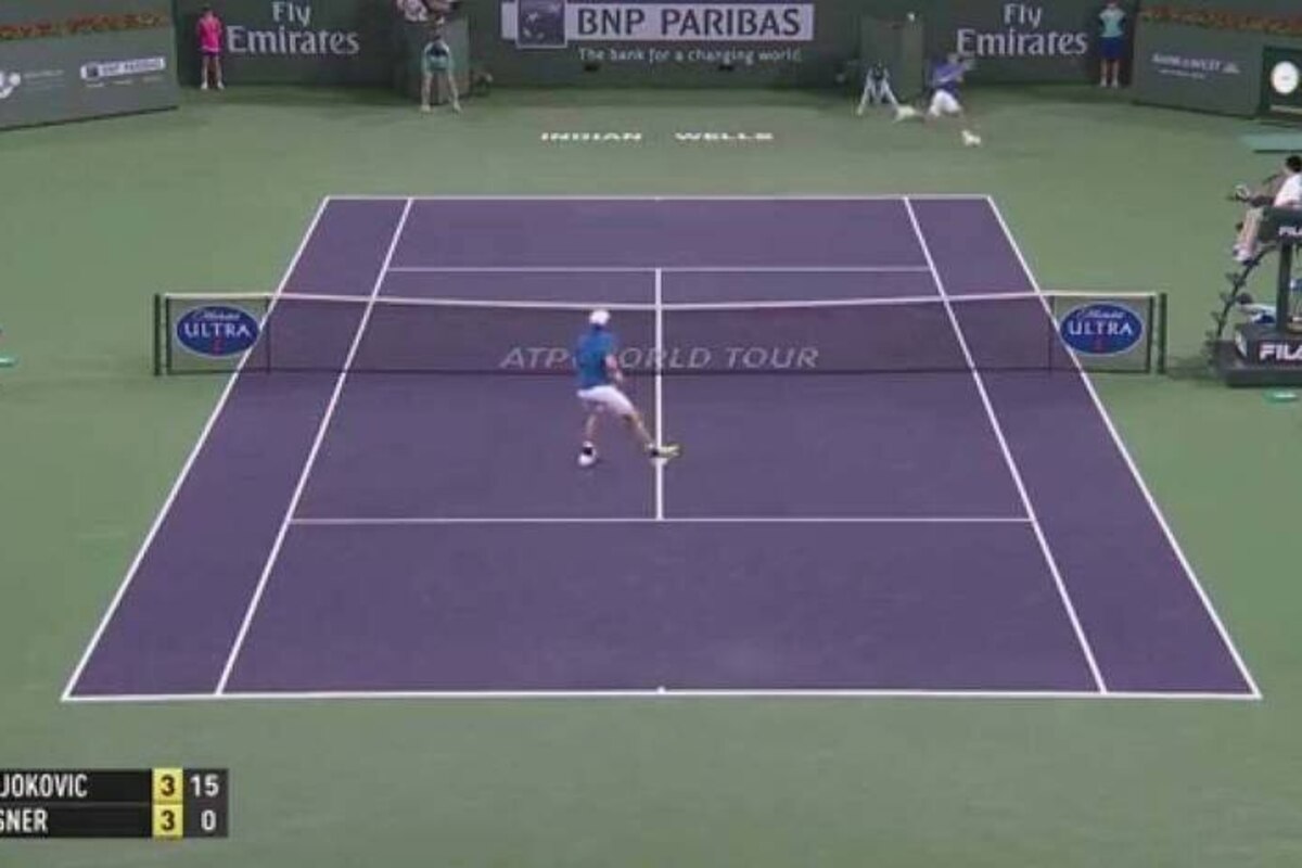 Indian Wells: superbe lob de Djokovic sur Isner