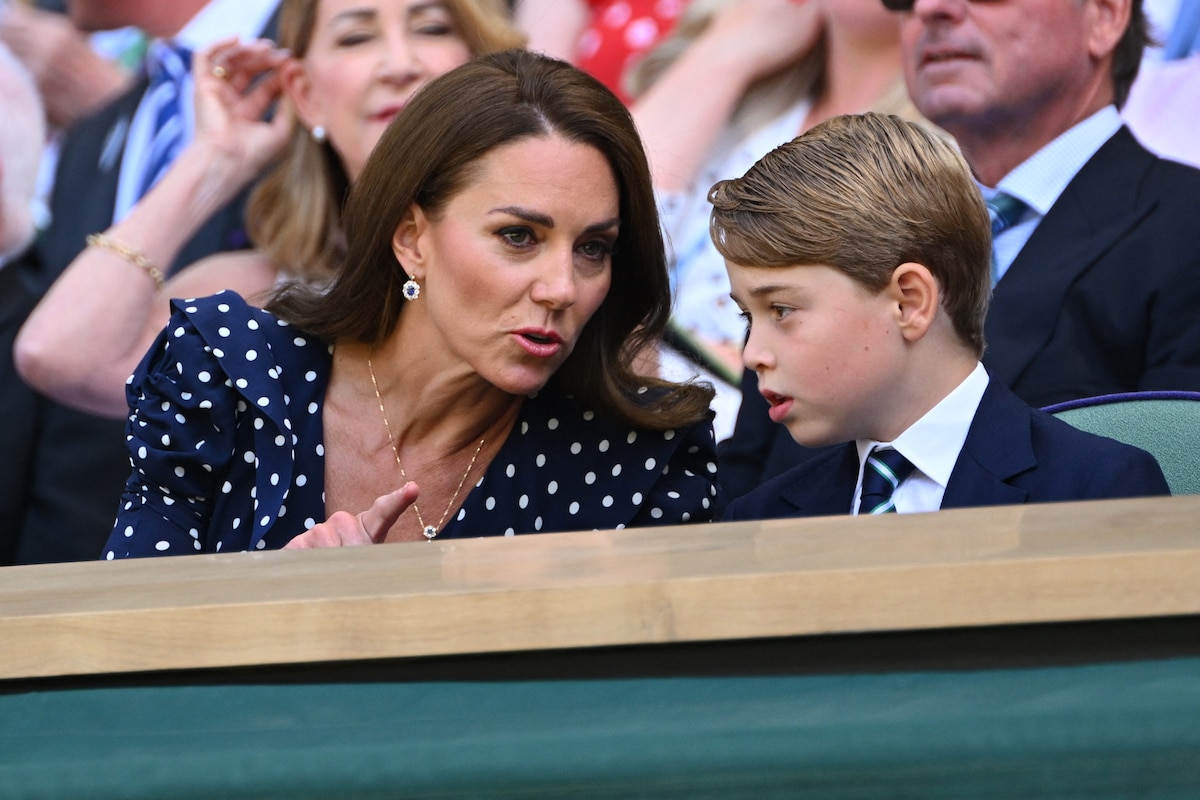 Kate Middleton et le prince George à la finale du simple messieurs du tounoi de Wimbledon, le 10 juillet 2022.