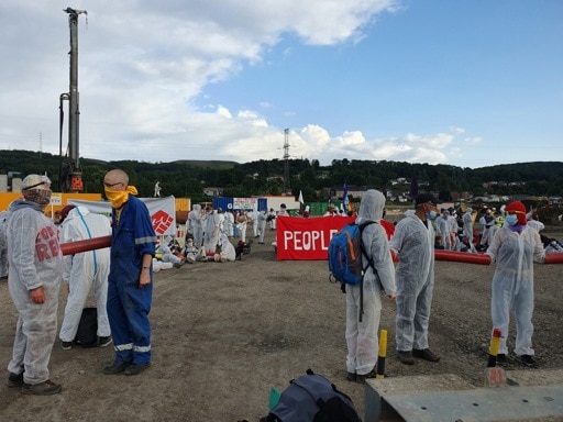 Les militants de Code Rouge qui occupent le site d'Engie à Flémalle se disent déterminés