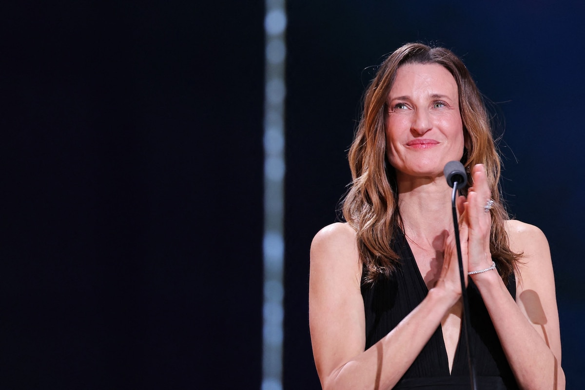 French actress and president of the ceremony Camille Cottin acknowledges the audience during the 51st edition of the Cesar Film Awards ceremony at the Olympia venue in Paris on February 26, 2026. (Photo by Thomas SAMSON / AFP)