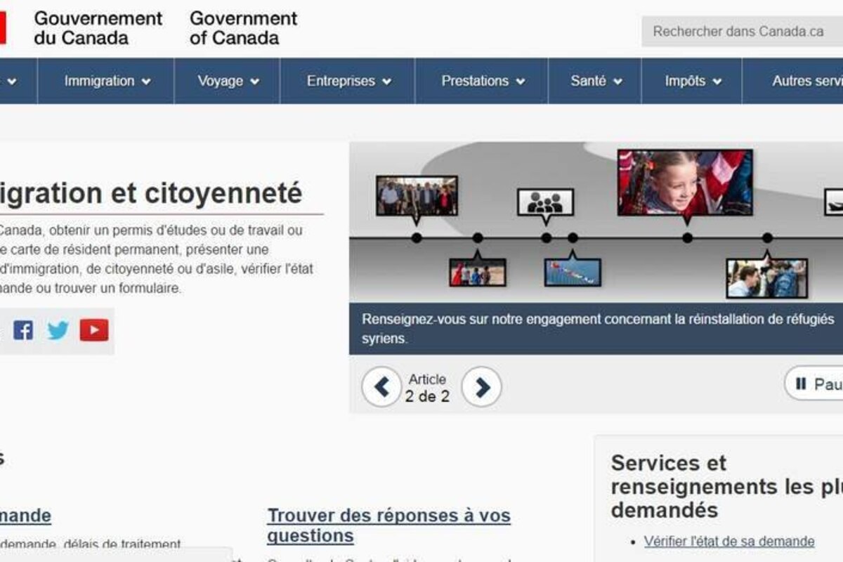 USA 2016: le site de l'immigration au Canada en grosses difficultés !