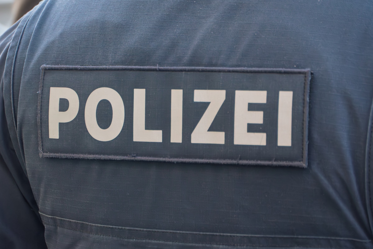 German Police Uniform Detail Featuring Polizei Text