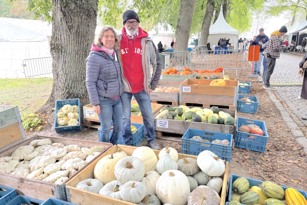 Vania Roumitch et Laurent Goies sont des fidèles de la Fête de la pomme.
